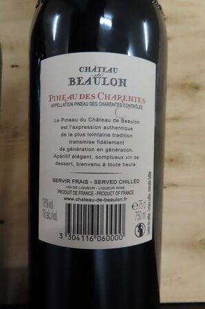 2 fl. Rødvin CHATEAU DE BEAULON 750ml.