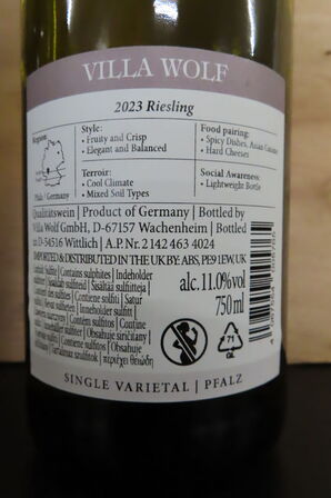 5 fl. Hvidvin VILLA WOLF 750 ml.