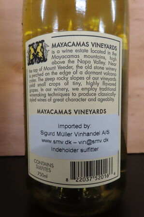 3 fl. Hvidvin MAYACAMAS 750ml.