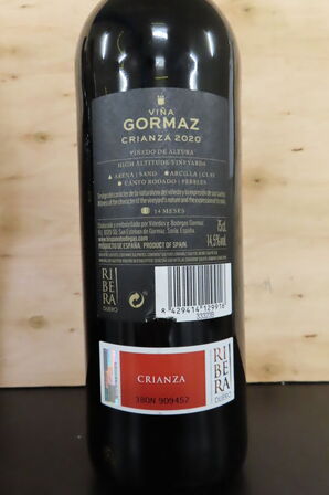 5 fl. Rødvin BODEGAS GORMAZ 750ml.