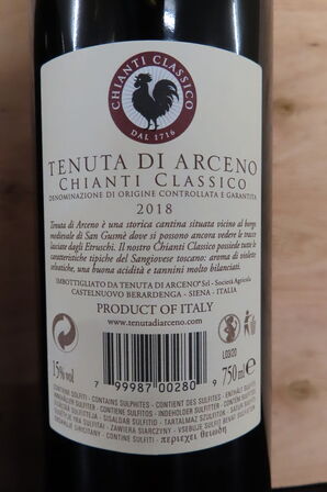 2 fl. Rødvin TENUTA DI ARCENO 750ml.