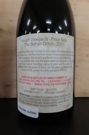 2 fl. Rødvin HIRSCH VINEYARDS 750ml.