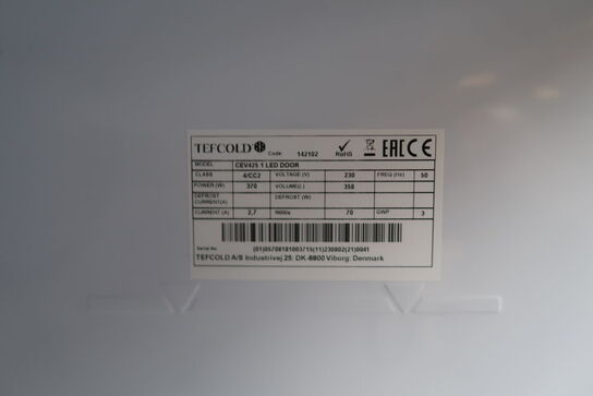 Display Køleskab, Tefcold CEV325 1 LED DOOR