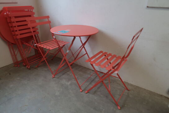 3 stk. Cafesæt med bord & 2 stole 