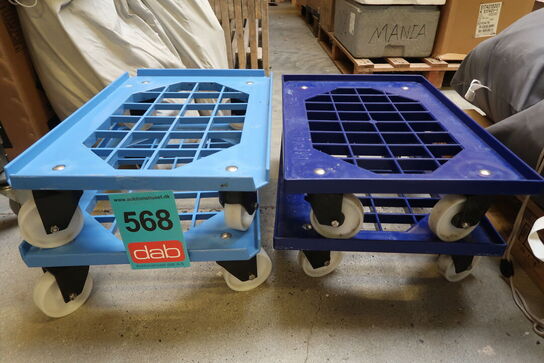4 stk. Transportvogne 