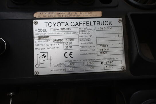 Gas-Gaffeltruck TOYOTA 02-7FGF30