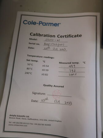 Digitalt smeltepunktsapparat COLE-PARMER MP-250