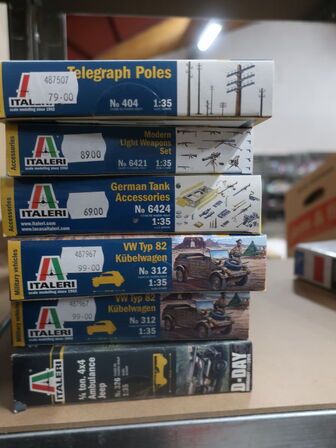 Parti samlesæt ITALERI, REVELL, TAMIYA m.v. (se billeder)