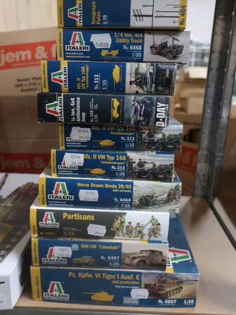 Parti samlesæt ITALERI, REVELL, TAMIYA m.v. (se billeder)