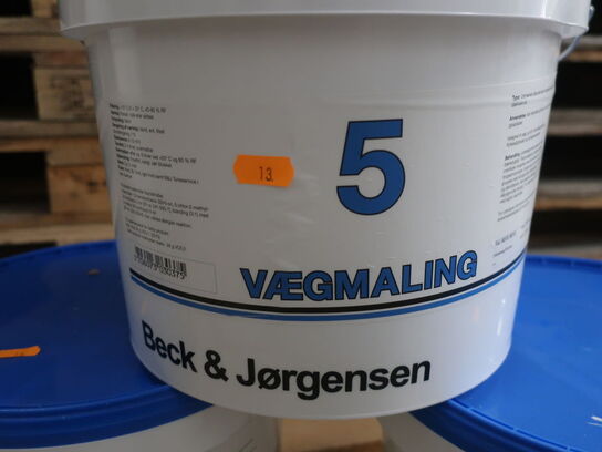 Vægmaling BECK & JØRGENSEN 3x10L Glans 5 RAL 9010