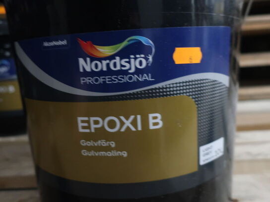 Epoxy 2K gulvmaling 'light grey' 10L NORDSJÖ Prof. 