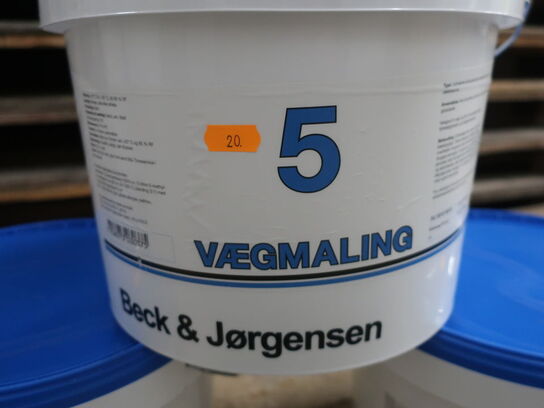 Vægmaling BECK & JØRGENSEN 3x10L Glans 5 RAL 9010