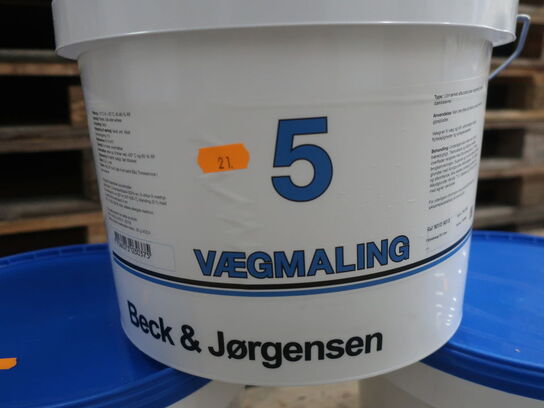 Vægmaling BECK & JØRGENSEN 3x10L Glans 5 RAL 9010