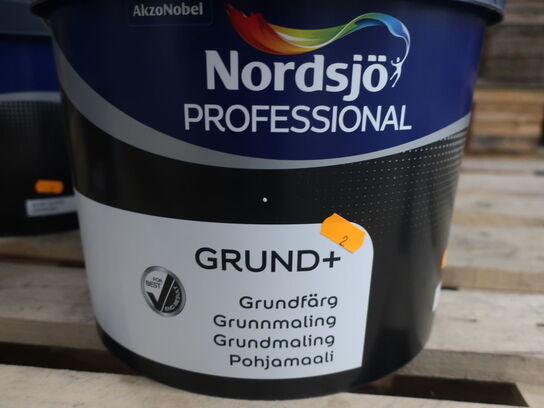 Maling NORDSJÖ Prof. 3x10L GRUND+ S Basis hvid