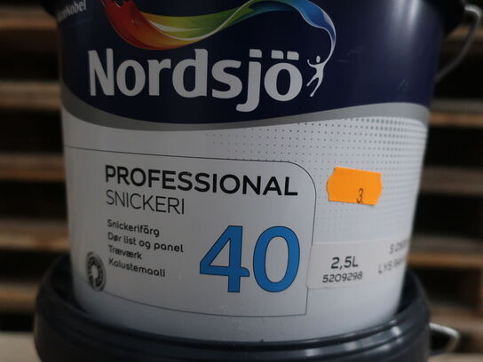 Maling NORDSJÖ Prof. SNICKERI 3x2,5L S 0500N Råhvid