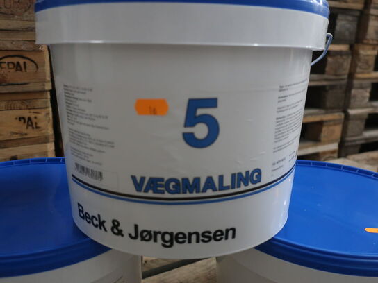 Vægmaling BECK & JØRGENSEN 3x10L Glans 5 RAL 9010