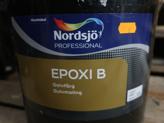 Epoxy 2K gulvmaling 'light grey' 10L NORDSJÖ Prof. 