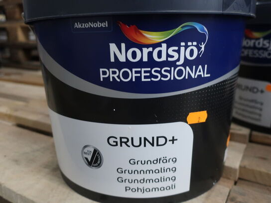 Maling NORDSJÖ Prof. 3x10L GRUND+ S Basis hvid