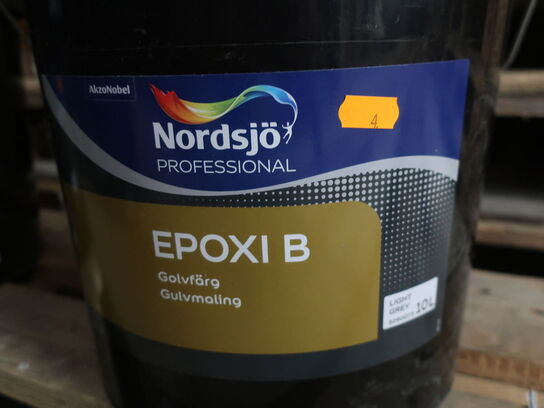 Epoxy 2K gulvmaling 'light grey' 10L NORDSJÖ Prof. 