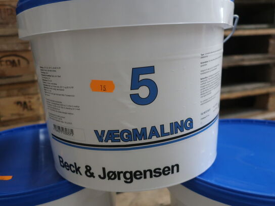 Vægmaling BECK & JØRGENSEN 3x10L Glans 5 RAL 9010