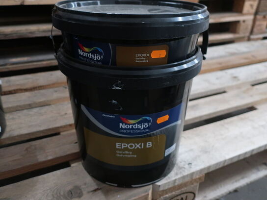 Epoxy 2K gulvmaling 'light grey' 10L NORDSJÖ Prof. 