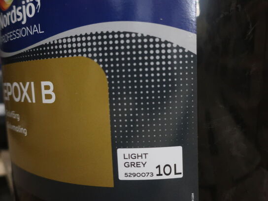 Epoxy 2K gulvmaling 'light grey' 10L NORDSJÖ Prof. 