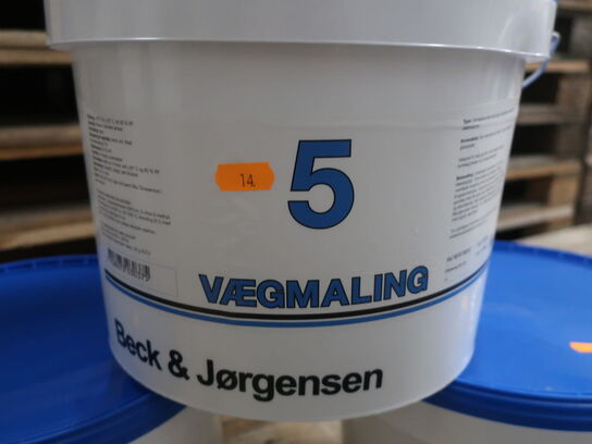 Vægmaling BECK & JØRGENSEN 3x10L Glans 5 RAL 9010