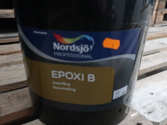 Epoxy 2K gulvmaling 'light grey' 10L NORDSJÖ Prof. 