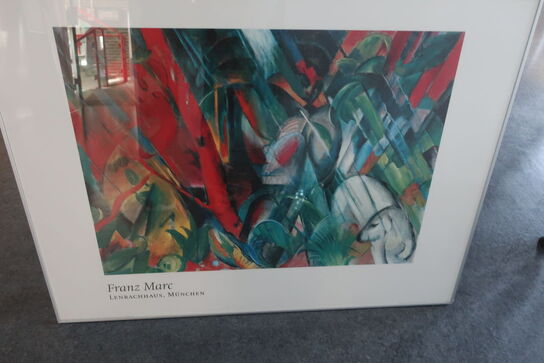 Indrammet plakat af Franz Marc - Lenbachhaus, München