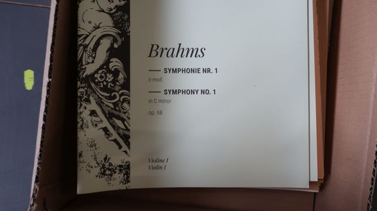 Nodehæfter til JOHANNES BRAHMS symfoni nr. 1