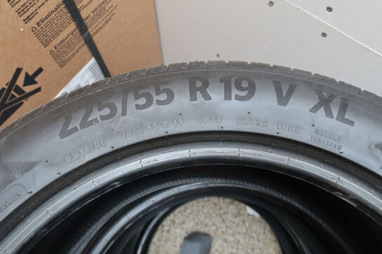 4 stk. Dæk Continental 225/55 R19 V XL