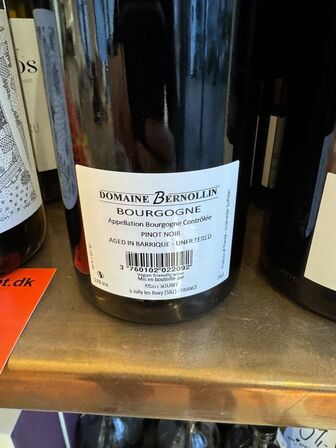 6 fl. Domaine Bernollin Bourgogne Pinot Noir 2018 MOMSFRI