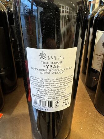 3 fl. Societa Montedidio Syrah Sicilia Regia Maesta 17 2018 MOMSFRI