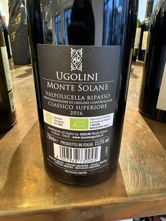 3 fl. Ugolini "Monte Solana" Ripasso Della Valpolicella 2016 MOMSFRI