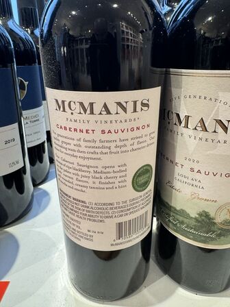 12 fl. McManis Cabernet Sauvignon 2020 MOMSFRI