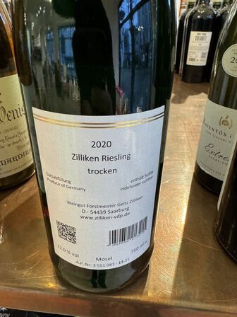 3 fl. Forstmeister Geltz Riesling trocken 2020 MOMSFRI