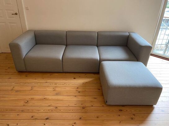 HAY Mags 3 seater med puf og puder