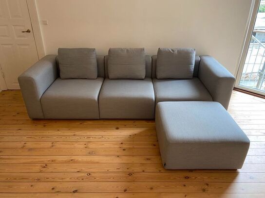 HAY Mags 3 seater med puf og puder