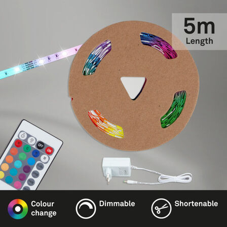 4 stk briloner rgb led Strip 5 meter med remote(ubrugt)