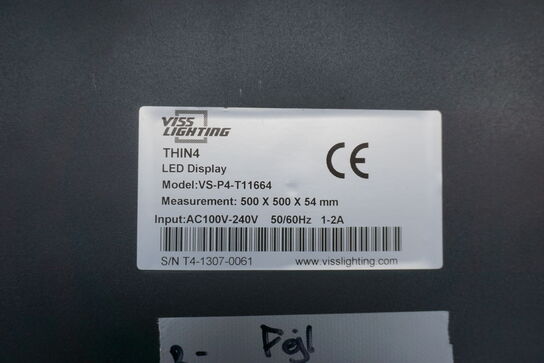 55 stk. LED-Paneler, VISS LIGHTNING VS-P4-T11664