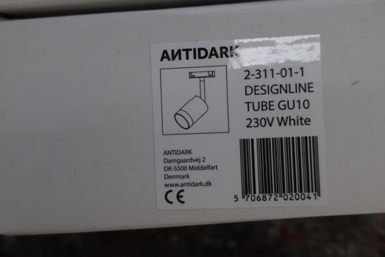 3 stk. væglampe ANTIDARK Designline Tube GU10