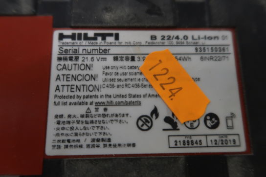 Batteri HILTI B22/4.0