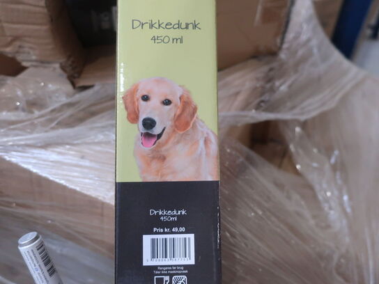 Ca. 375 stk. drikkedunke til hunde 450 ml (ubrugt)