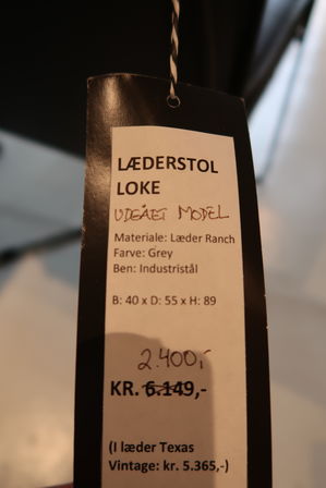 2 stk. læderstole LOKE