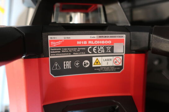 Rotationslaser MILWAUKEE M18 RLOH600 med batteri, lader, styring m.m.