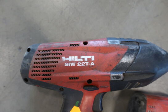 2 stk. akku slagnøgler HILTI SIW 22T-A, SIW 6AT-A22