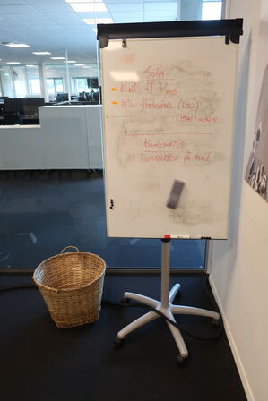 Whiteboard på stativ