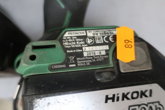 Slagnøgle samt bore-/skruemaskine HIKOKI m. 2 batterier