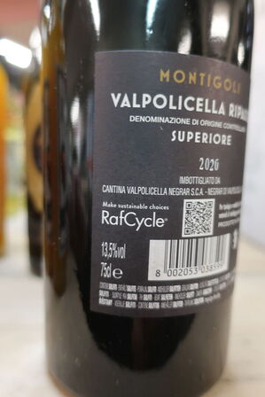 5 fl. rødvin VALPOLICELLA RIPASSO