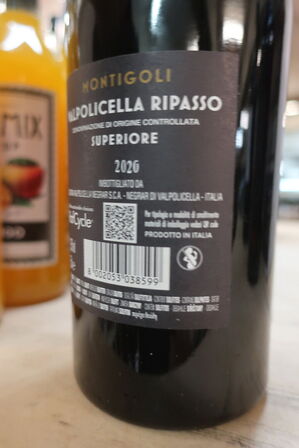 5 fl. rødvin VALPOLICELLA RIPASSO